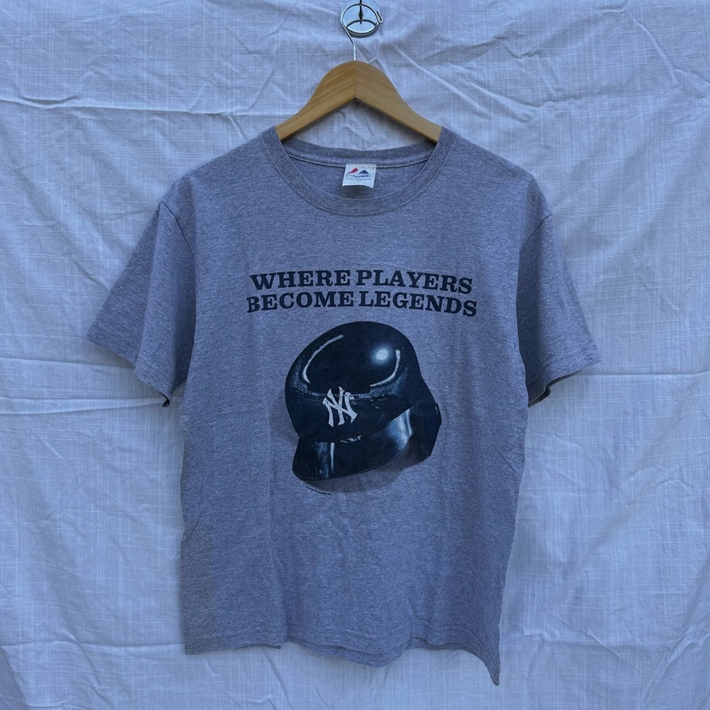 Vintage Grey 'Where Players Become Legends' Baseball T-Shirt